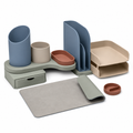 Modular Executive Desk Organization Suite, 9-Piece System