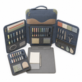 Portable Fold-Out Stationery Workstation with Structured Carry Case