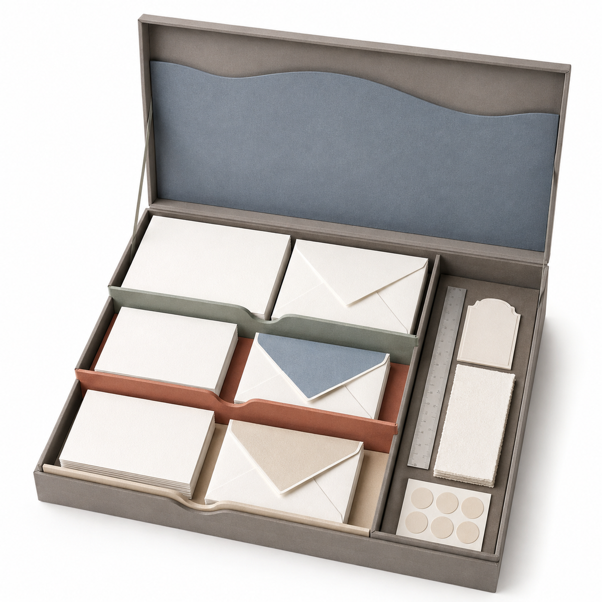 Premium Cotton-Paper Correspondence Writing Chest, 120-Piece Set