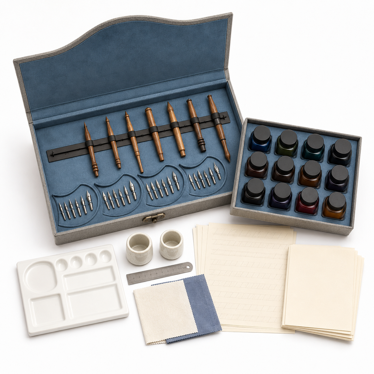 Professional Calligraphy and Lettering Workshop Set with Storage Case