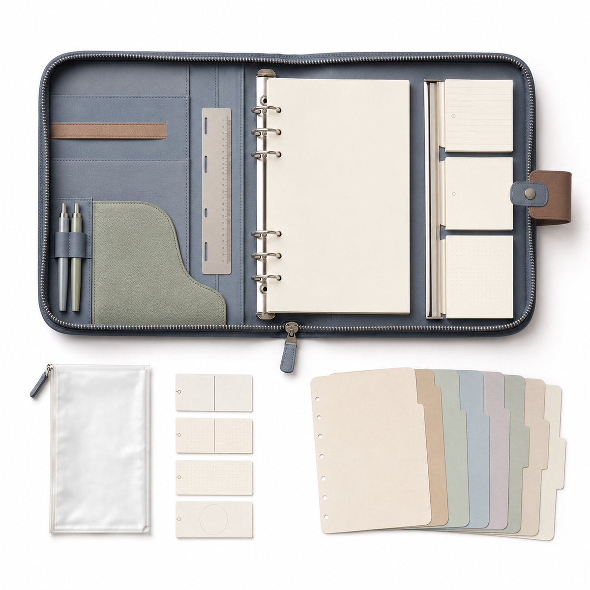 Premium Refillable A5 Planning Folio System with 240 Inserts