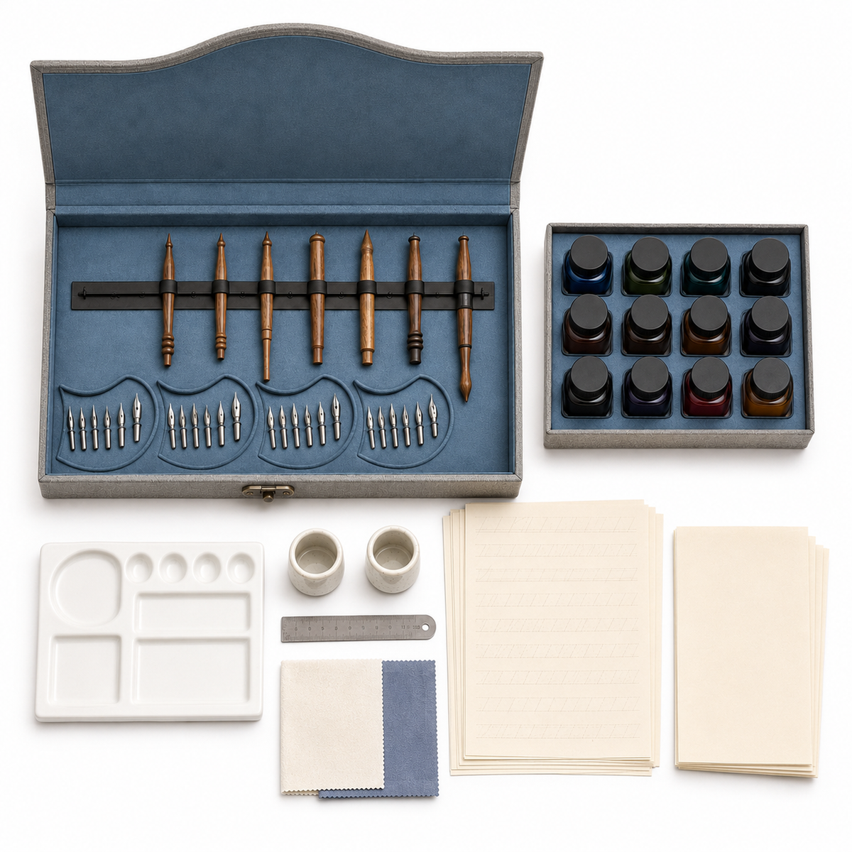 Professional Calligraphy and Lettering Workshop Set with Storage Case
