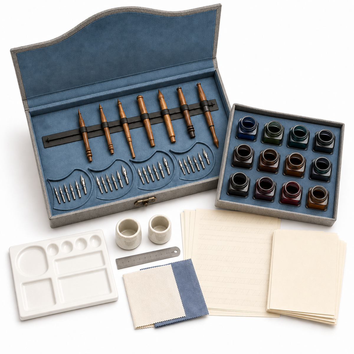 Professional Calligraphy and Lettering Workshop Set with Storage Case