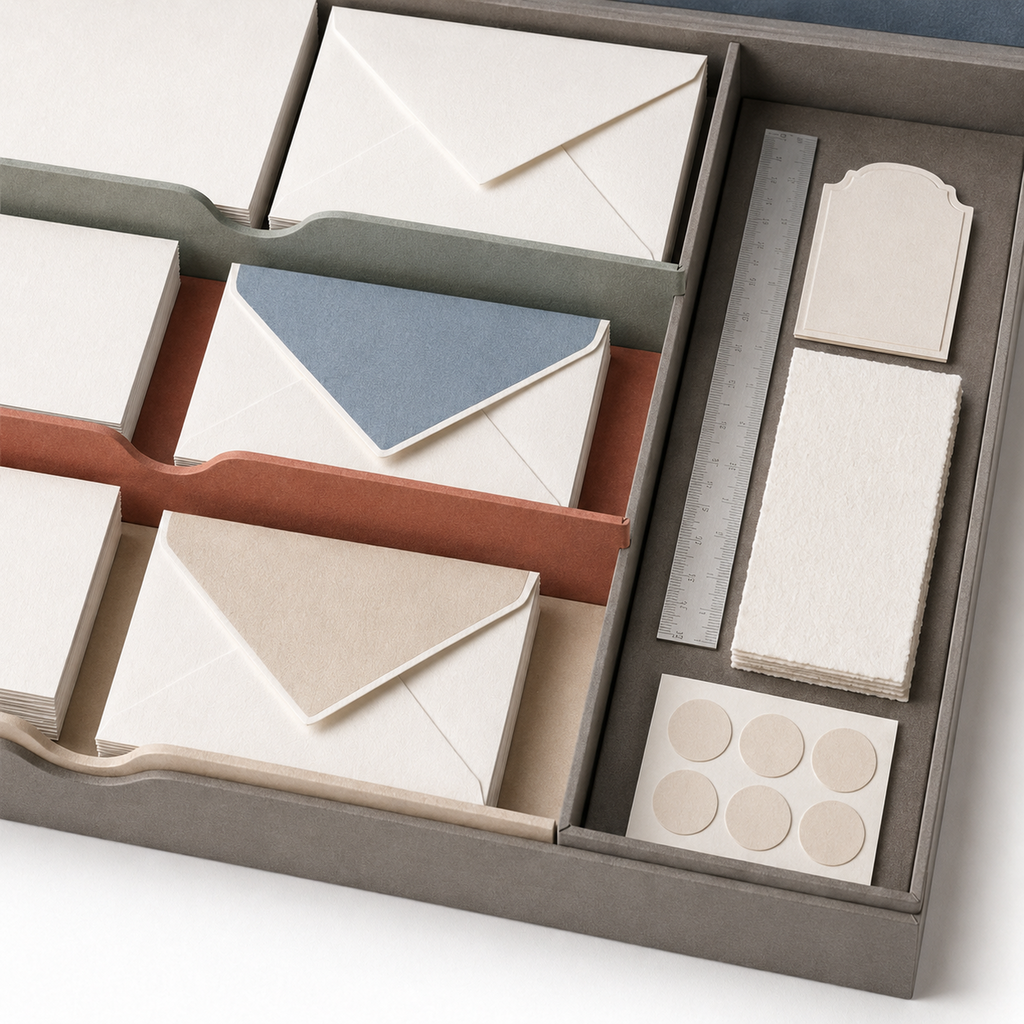 Premium Cotton-Paper Correspondence Writing Chest, 120-Piece Set