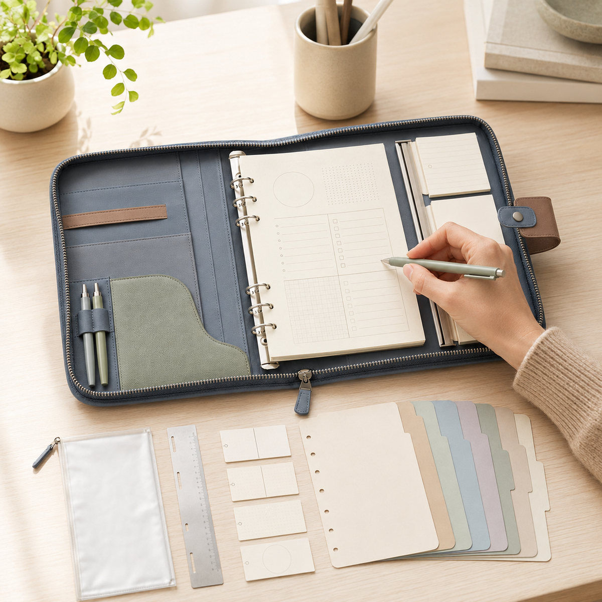 Premium Refillable A5 Planning Folio System with 240 Inserts