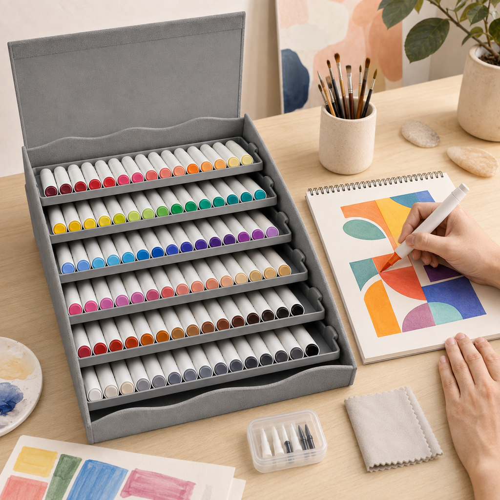 Professional Full-Spectrum Dual-Tip Marker and Sketch Studio