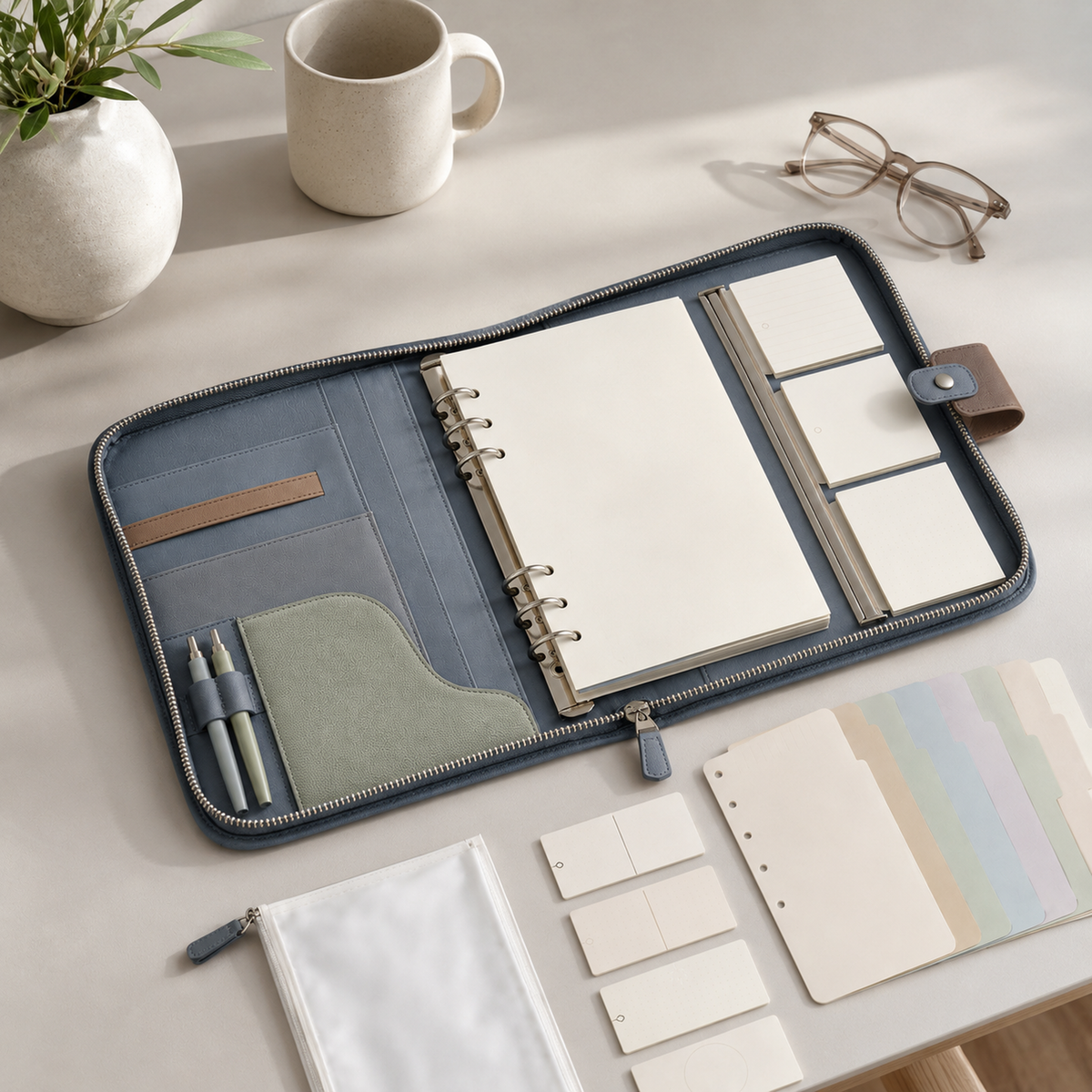 Premium Refillable A5 Planning Folio System with 240 Inserts