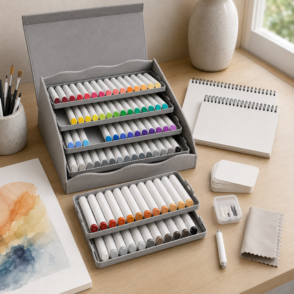 Professional Full-Spectrum Dual-Tip Marker and Sketch Studio